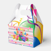 Happy Birthday Gable Favor Box Geschenkschachtel (Vorderseite)