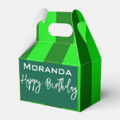 Happy Birthday Gable Favor Box Hunter Green Geschenkschachtel (Vorderseite)
