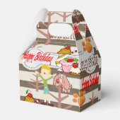 Happy Birthday Gable Favor Box Lasse Hund holen Geschenkschachtel (Rückseite)