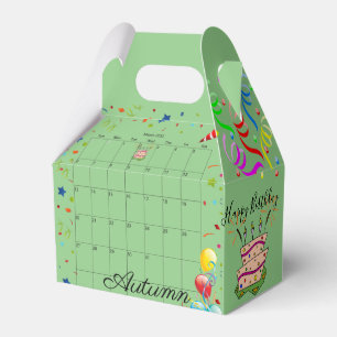 Happy Birthday Gable Favor Box März 2022 Green Geschenkschachtel