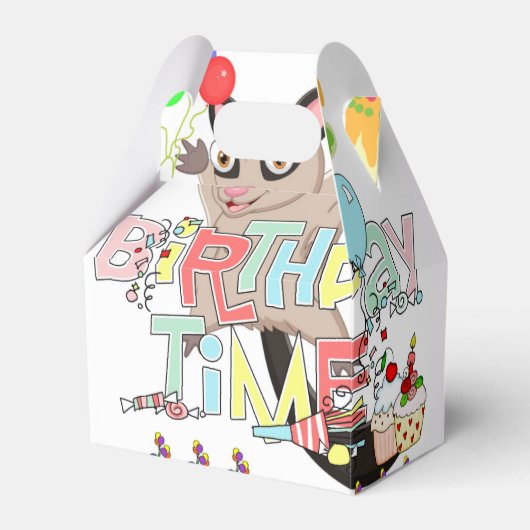 Happy Birthday Gable Favor Box Possum Cake Geschenkschachtel (Vorderseite)