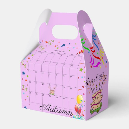 Happy Birthday Gable Favor Box September 2022 Geschenkschachtel (Vorderseite)