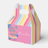 Happy Birthday Gable Favor Box Stripe Geschenkschachtel (Rückseite)