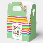 Happy Birthday Gable Favor Box Stripe Geschenkschachtel (Geöffnet)