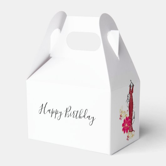 Happy Birthday Gable Gevor Box Blumenkleid Geschenkschachtel (Rückseite)