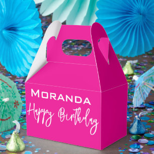 Happy Birthday Gable Gevor Box Pink Geschenkschachtel