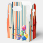Happy Birthday Gable Gevor Box Stripe Balloons Geschenkschachtel (Geöffnet)