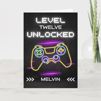 Happy Birthday Gamer with Console Karte