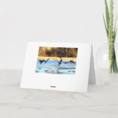 Happy Birthday Gänse starten aus einem gefrorenen Karte (Rückseite)