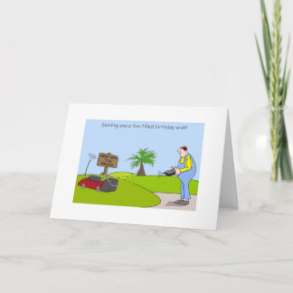 Happy Birthday Gardening Cards, funny gardener Karte