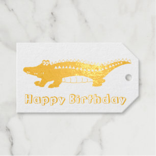 Happy Birthday Gator Alligator Croc Crocodile Geschenkanhänger