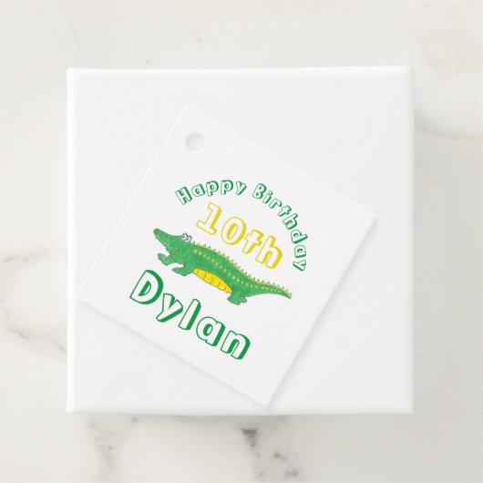 Happy Birthday Gator Alligator Croc Crocodile Geschenkanhänger (Beispiel)