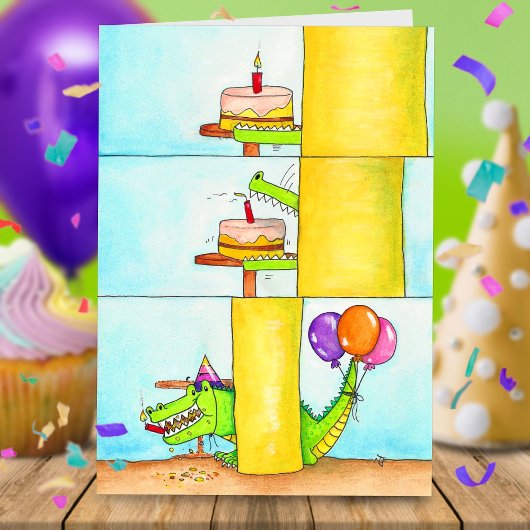 Happy Birthday Gator Karte