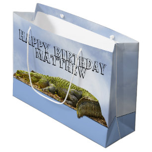 Happy Birthday Gator Panoramasicht auf das OB Foto Große Geschenktüte