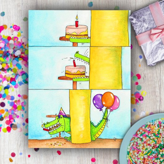 Happy Birthday Gator Postkarte