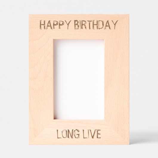 HAPPY BIRTHDAY GEÄTZTE RAHMEN (Vorderseite)