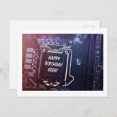 Happy Birthday Geek Postkarte (Vorne/Hinten)