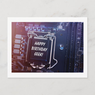 Happy Birthday Geek Postkarte