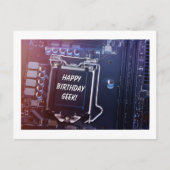 Happy Birthday Geek Postkarte (Vorderseite)