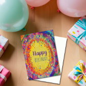 Happy Birthday Gelb fröhlicher Spaß Inspirivity Karte
