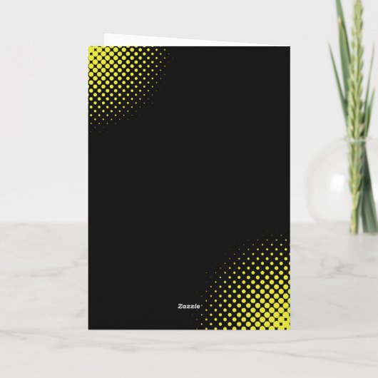 Happy Birthday Gelbe Comic Cartoon Foto (Rückseite)