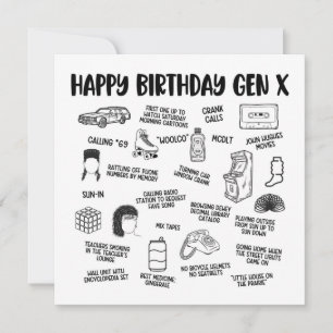 Happy Birthday Gen X Karte