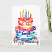 Happy Birthday | Genießen Sie Ihren köstlichen Kuc Karte (Vorderseite)