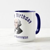 Happy Birthday George Washington Unique Design Tasse (VorderseiteRechts)