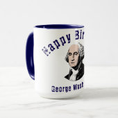 Happy Birthday George Washington Unique Design Tasse (Vorderseite Links)