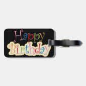 Happy Birthday Gepäckanhänger (Rückseite horizontal)