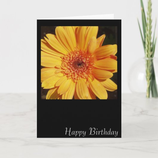Happy Birthday Gerbera Card Karte (Vorderseite)
