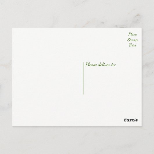 Happy Birthday Gerbera Daisy Orange Green Blume Postkarte (Rückseite)