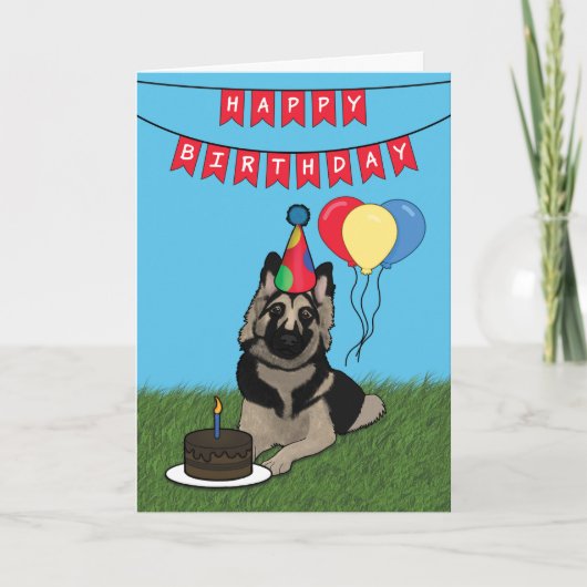 Happy Birthday German Shepherd Card Karte (Vorderseite)