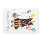 Happy Birthday German Shepherd Dog Magnet (Horizontal)