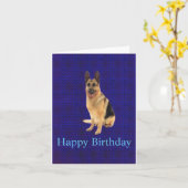 Happy Birthday German Shepherd Grußkarte Karte (Gelbe Blume)