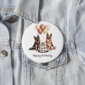 Happy Birthday German Shepherd Hunde Birthday Cake Button (Beispiel)