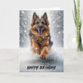 Happy Birthday German Shepherd Karte (Vorderseite)