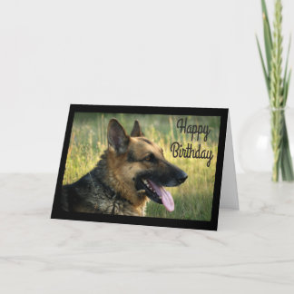 Happy Birthday German Shepherd Puppy Dog Card Karte