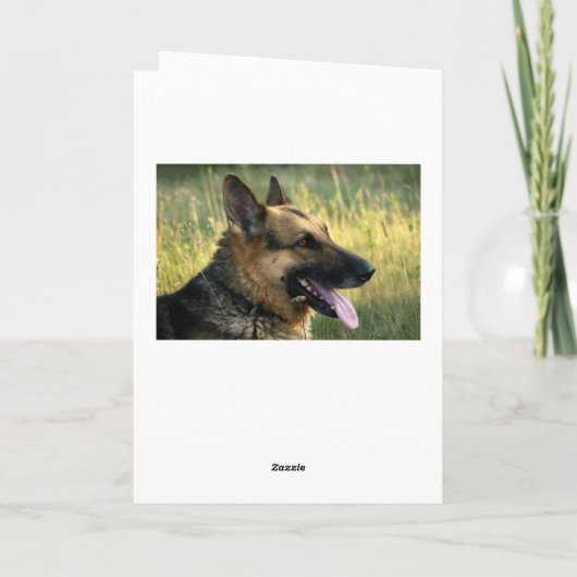 Happy Birthday German Shepherd Puppy Dog Card Karte (Rückseite)