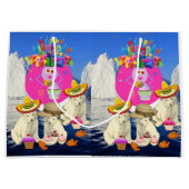 Happy Birthday Geschenk Beutel Polar Bär Große Geschenktüte (Vorderseite)