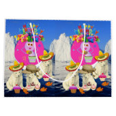Happy Birthday Geschenk Beutel Polar Bär Große Geschenktüte (Rückseite)