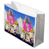 Happy Birthday Geschenk Beutel Polar Bär Große Geschenktüte (Vorderseite Schrägansicht)