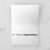 Happy Birthday [ Geschenk ] Japanische Emoticons Karte (Innenseite)