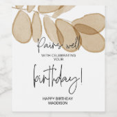 Happy Birthday Geschenk Mileston Party Geschenk fü Weinetikett (Einzelnes Label)