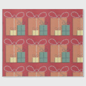 Happy BIrthday Geschenk mit Bow Geschenkpapier (Flach)