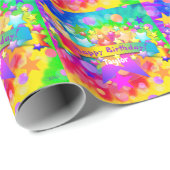 Happy Birthday Geschenk Wrap Rainbow HAMbyWG Geschenkpapier (Rolleneckpunkt)
