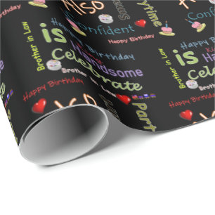 Happy Birthday Geschenk Wrapping Paper Bruder im R Geschenkpapier