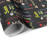 Happy Birthday Geschenk Wrapping Paper Son Geschenkpapier<br><div class="desc">Geschenkpapier Für jedermann bietet etwas, das personalisierte Geschenkpapier verpackt Geburtstagsgeschenk, speziell entwickelt, um Ihren Lieben einen besonderen Geburtstag ausdrücken zu können. Dieses einzigartige Design Geschenkpapier, das Geburtstagsgeschenk verpackt, bringt ein Lächeln, wenn Sie wissen, dass Sie sich die Zeit genommen haben, um das Geschenk in diesem individuellen Geburtstagsgeschenk zu verpacken. Diese...</div>