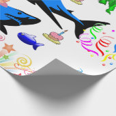 Happy Birthday Geschenk Wrapping Papier Hai Geschenkpapier (Ecke)