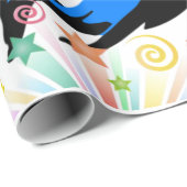 Happy Birthday Geschenk Wrapping Papier Hai Geschenkpapier (Rolleneckpunkt)